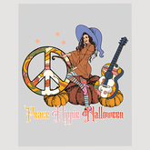 Boho Witch Peace and Music Halloween DTF Transfer